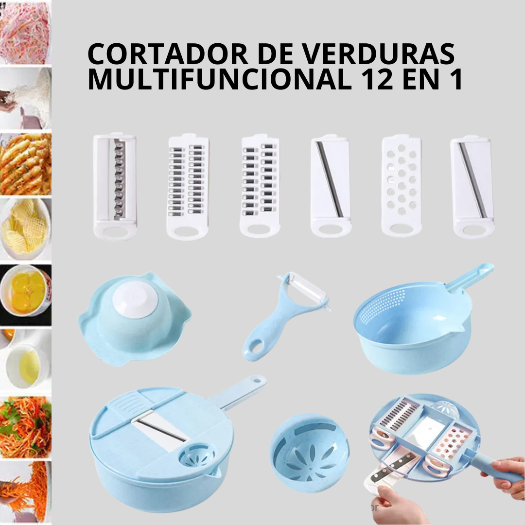 Cortador de Verduras Multifuncional 12 en 1